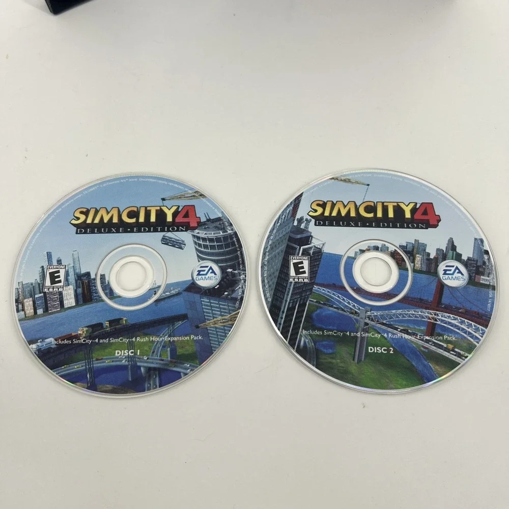 SIM CITY 4: Deluxe Edition (PC Game CD-ROM, 2003) 2 Discs in Case